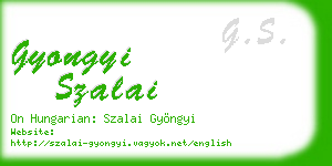 gyongyi szalai business card