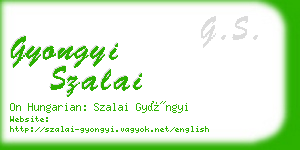 gyongyi szalai business card